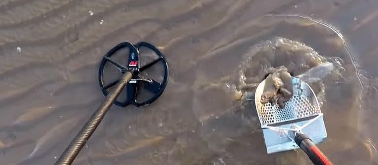 CTX 3030 metal detecting at beach