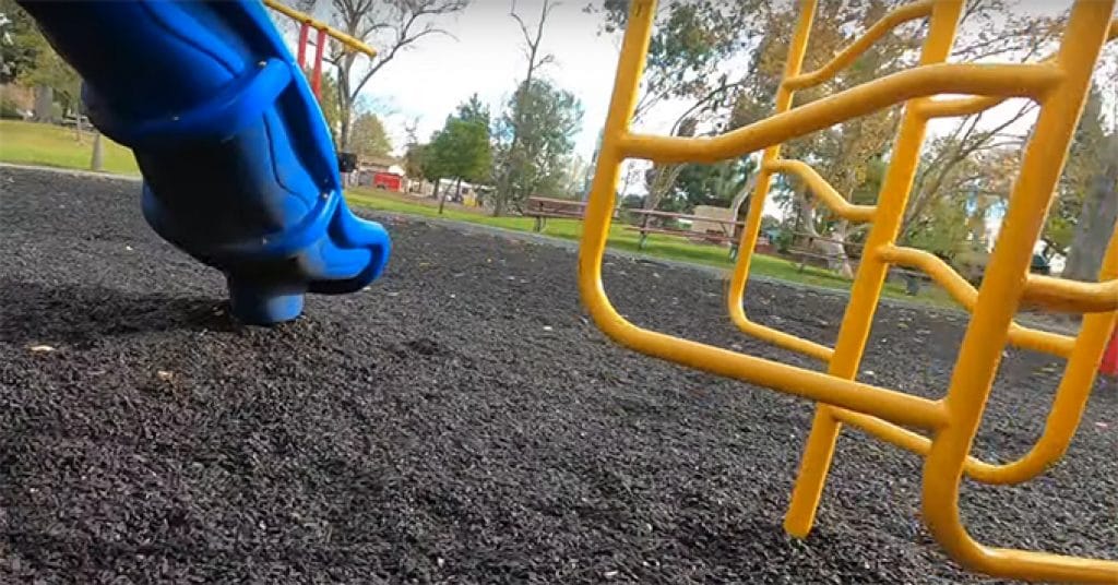 metal detecting at a park